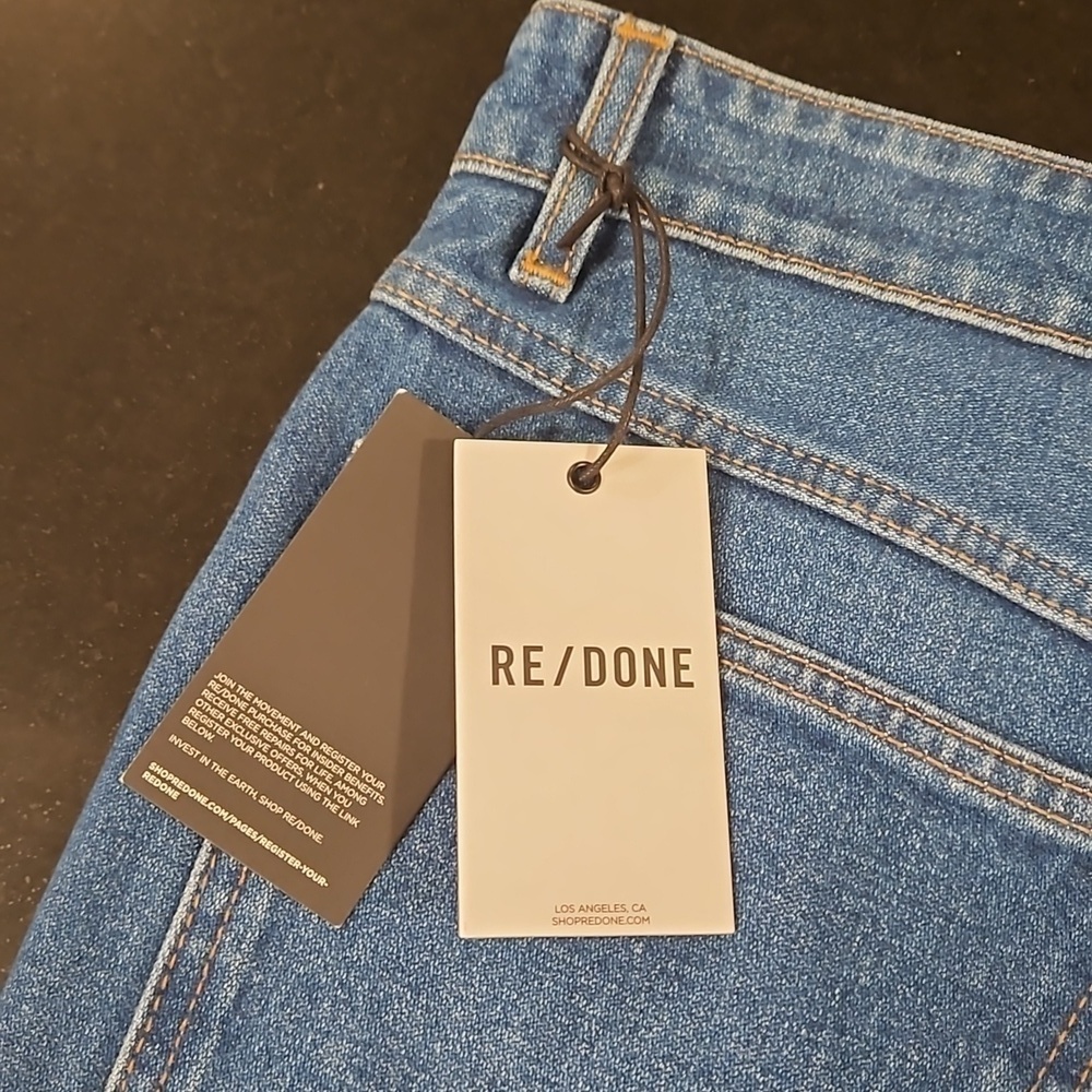 💕RE/DONE💕 70s Cigarette Jeans ~ River Blue 30 NWT - Picture 12 of 16